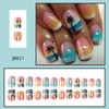 Ocean Coconut Tree Press on Nails Summer Holiday Gradient Fake