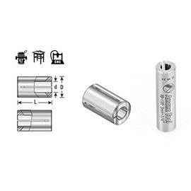 Amana Tool - RB-116 High Precision Steel Router Collet Reducer 1/2 Overall Dia x 1/4 Inner