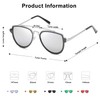 SOJOS Retro Polarized Double Bridge Sunglasses for Men Women Mirrored