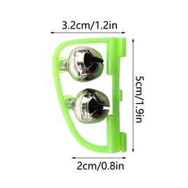 Fishing Bite Alarm Bells, 20Pack Fish Ring Double Alarm Bells, Night Fishing Bobbers Fishing Alarm Bell, Loud Sound Bite Fishing Rod Alarm Fishing Bells Clips for Night Fishing Enthusiasts