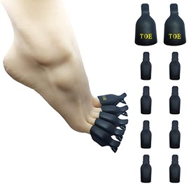 (10 Pcs black Toenail) Plastic Acrylic Nail Art Soak Off Cap Clip UV Gel Polish Remover Wrap Tool Gel Nail Polish Remover Clips for Fingernail Removal Soak Off Clips Wrap Cleaner Cap Clip