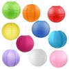 Colourful Paper Lanterns, Pack of 10 Round Paper Lanterns, Paper