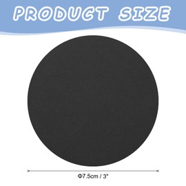Rebower 100 Sheets Circles Cutouts Paper, 3 Inch Round Origami Cardstock Construction Paper, [for Arts DIY Crafts Art Bulletin Board Decorations ] Black