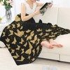 Psesaysky Yellow Butterfly Blanket Plush Cold-Proof Flannel Throw Blanket Cozy