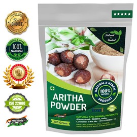 Aritha Powder | Reetha | Indian Soapberry | Soap Nuts | Soapberries For Hair Care(Growth, Fall, Color) and Skin Care(Face Mask, Skin Brightening, Evens Skin Tone)- 200Gm