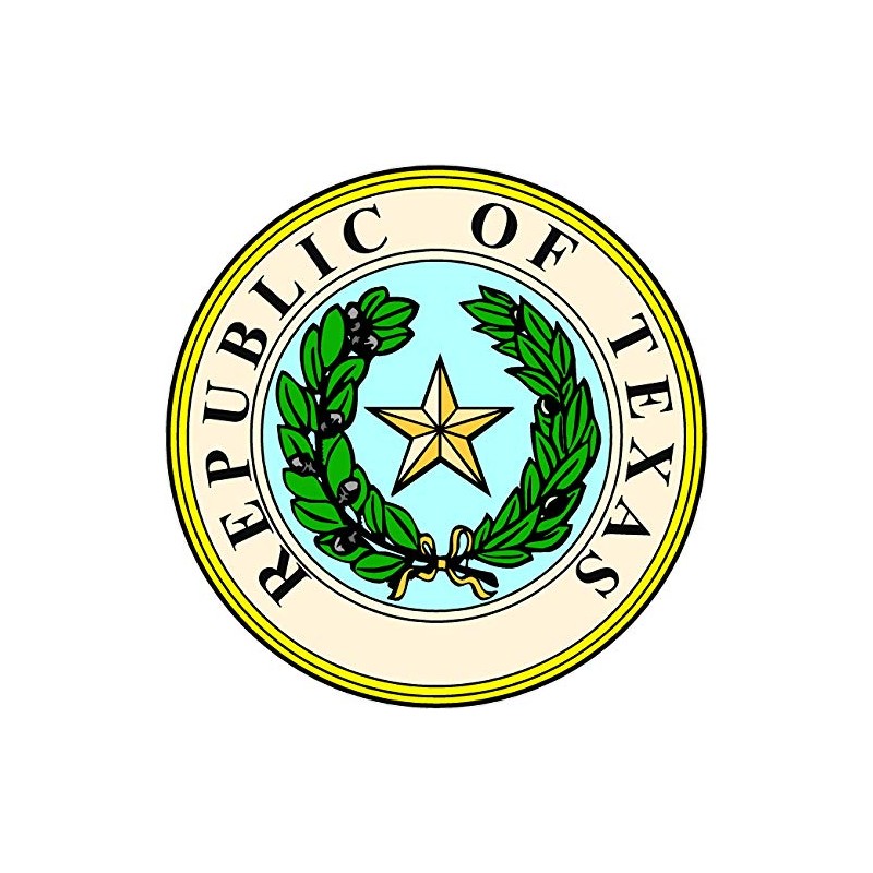 4" Republic of Texas Seal Texan Lone Star TX Sticker