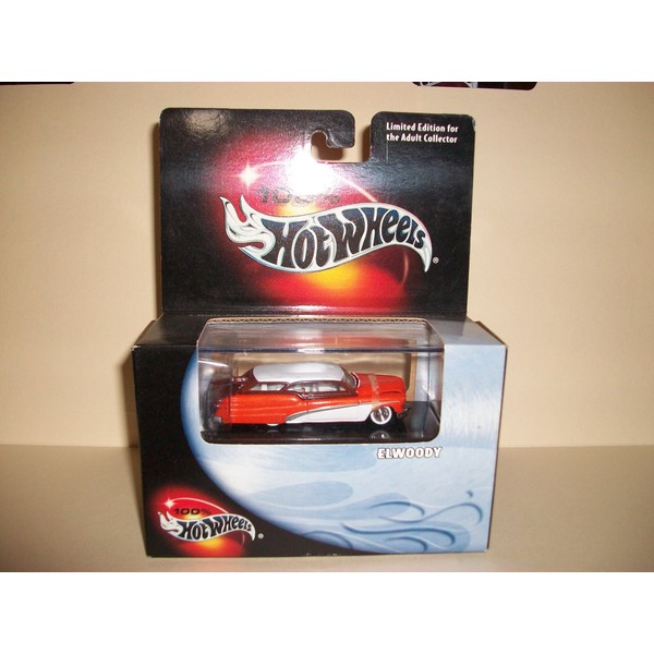 100% Hotwheels Elwoody #03 Orange/White w/Display Case
