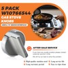 Beaquicy 2025 Upgraded W10766544 Gas Stove Knobs 5 Pack Burner