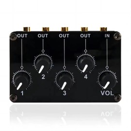 4 way channel stereo mixer for live recording portable high sensitive low noise (4 out 1 in)