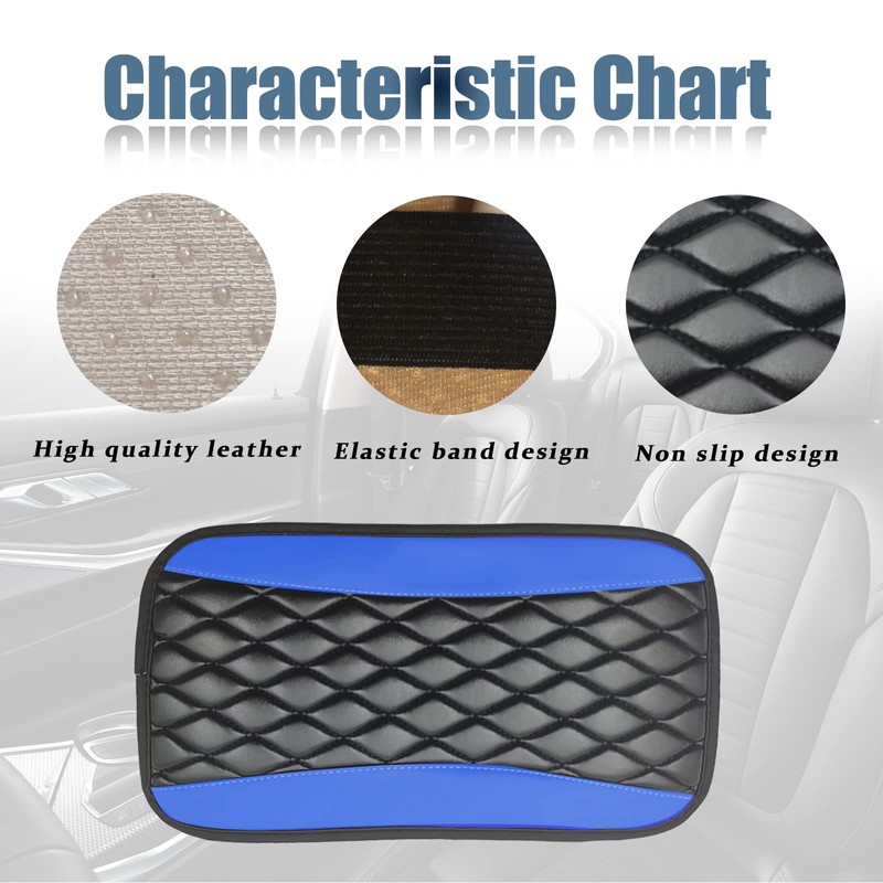 Car Center Console Cover, Universal Leather Waterproof Armrest Seat Box