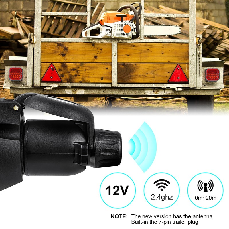WUSHIXAN Wireless Trailer Lights, 2 Mounting Options Magnetic Trailer Light