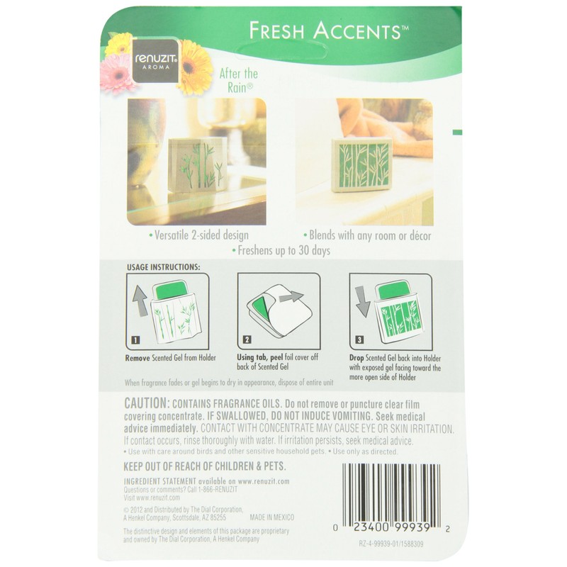 Renuzit Fresh Accents Air Freshener, After The Rain, 0.27 Ounces