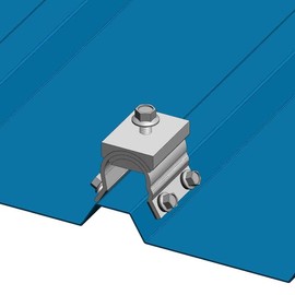 4 MageBracket RH R-Panel Trapezoidal Metal Roof Mounting Racking Rib Brackets Clamps for Solar Panel Module Installation