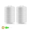 2 x thread for sewing, 1000 yard white sewing thread,