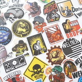 Hilarious Welder Hard Hat Stickers Hazard Warning Welding Helmet Decals Mechanic Plumber Funny Plumbing