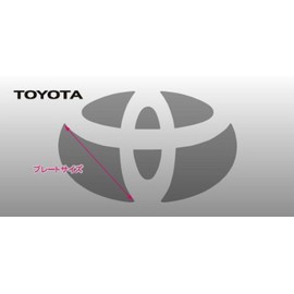 VALENTI TY-007P Ornament Plate Toyota Emblem Plate Size: 2.3 inches (58.5 mm) Flare Pink