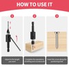 Countersink Drill Bit Set, 5 pcs Carbide Drill Bits with