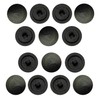 Qrity 50PCS Black Screw Cover Caps, Diameter 12MM Plastic Cross