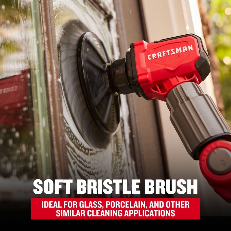CRAFTSMAN Power Scrubber Bristle Brush Set for V20 Cordless 2-in-1