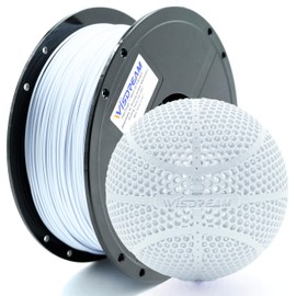 WISDREAM FlexiTough Flexible Filament Specifically for Printing Real-Game Bouncy Airless Basketball,1.75mm,1KG (2.2lbs),Compatible with Most FDM Printers,White