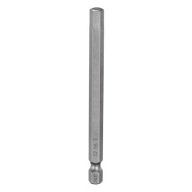 sourcing map H6.0 Hex Head Drill Bit Wrench 6mm Metric Flat Tip 1/4" Hex Shank 100mm (4") Long Magnetic Hexagonal Screw Driver Socket Industrial Screwdriver Power Bits