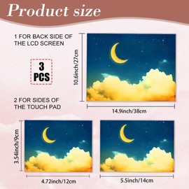 PLIGREAT Moon Clouds Laptop Sticker Skin Cover Laptop Sticker with Night Sky Suitable for 12 Inch 13 Inch 13.3 Inch 14 Inch 15 Inch Laptops Universal Removable Vinyl Art Protection PC Cover