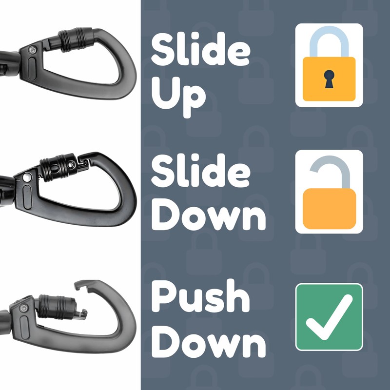 6 Foot Dog Leash, Two Extra Padded Handles, Locking Carabiner