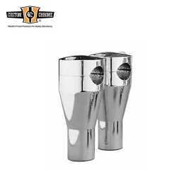 Custom Chrome Chrome 4" Rise Round Top Risers Fit for Harley 1'' Handlebar Bobbber Chopper