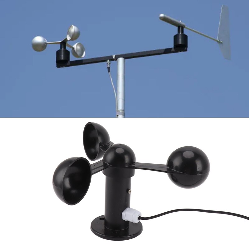 Anemometer Sensor, Wind Speed Cup, 3 Fans, Wind Speed Detector,