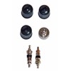 Valve and Valve Caps Set of 6 Pieces