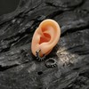 Stainless Steel Skull Huggie Hoop Earrings for Men Women Gothic