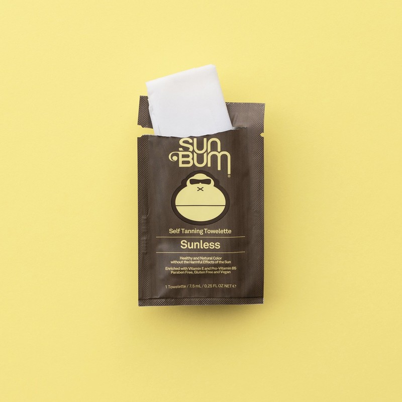 Sun Bum Self Tanning Towelettes, 25oz Packet, 5 Count, Self
