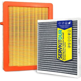 SERVKITOUR Engine Cabin Air Filter Set for Equinox (2018-2026), for Terrain (2018-2026), 1.5L/ 1.6L/ 2.0L, Replace 84390002, 13356914
