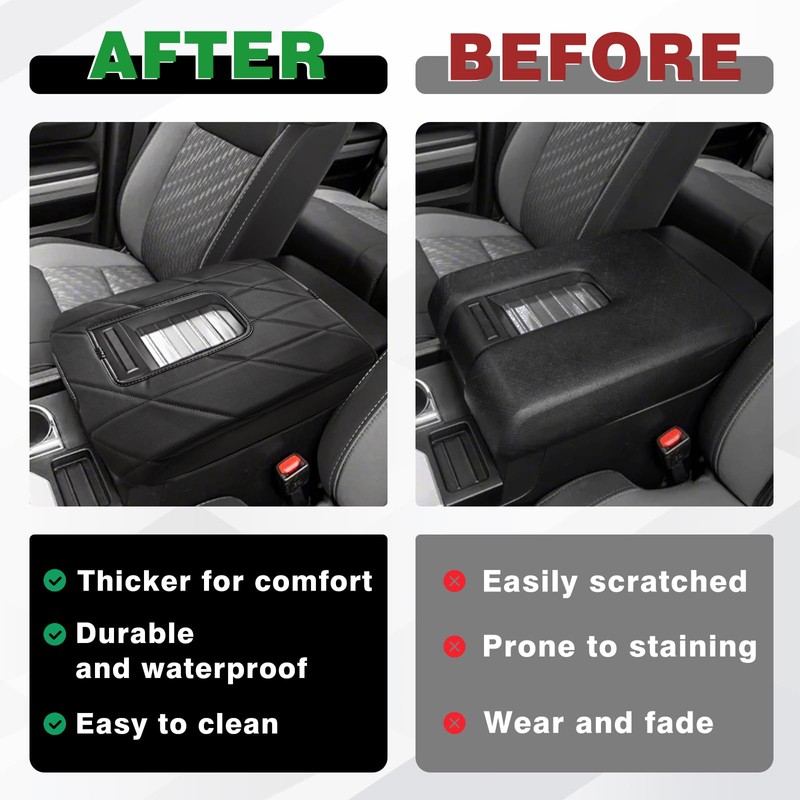 Muslogy Center Console Armrest Cover Compatible with Toyota Tundra 2014-2021
