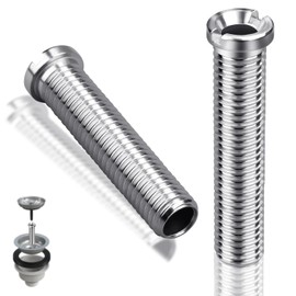 SWTYExt 2 Pcs Kitchen Sink Strainer Screw 70 mm Hollow Screw Sink M12 Kitchen Sink Plug Screw Stainless Steel for Valve Drains for Basket Strainer Drain Valve