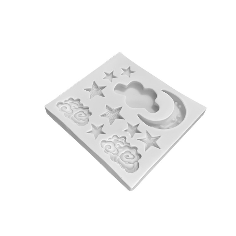 Star Moon Clouds Shaped Silicone Fondant Molds DIY Candy Chocolate