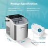 EUHOMY Countertop Ice Maker Machine with Handle, 26lbs Per Day,