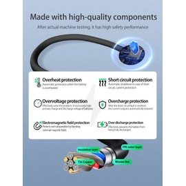 NOUKAJU Charger for SAMVEK X7 Bone Conduction Headphones, Magnetic USB Charging Cable 1.96ft/60cm,Bone Conduction Headphones Charger,Charger Cable Replacement for SAMVEK X7(Black)