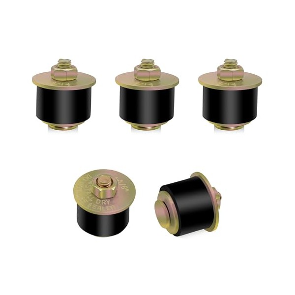 Daptemn Daptemn 1-1/8" Rubber Expansion Freeze Plugs, 5PCS Automotive Engine