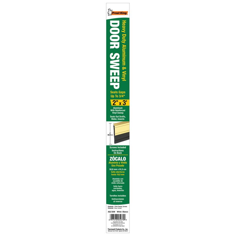 Frost King A62/36WH Premium Extra Wide Aluminum and Vinyl Door
