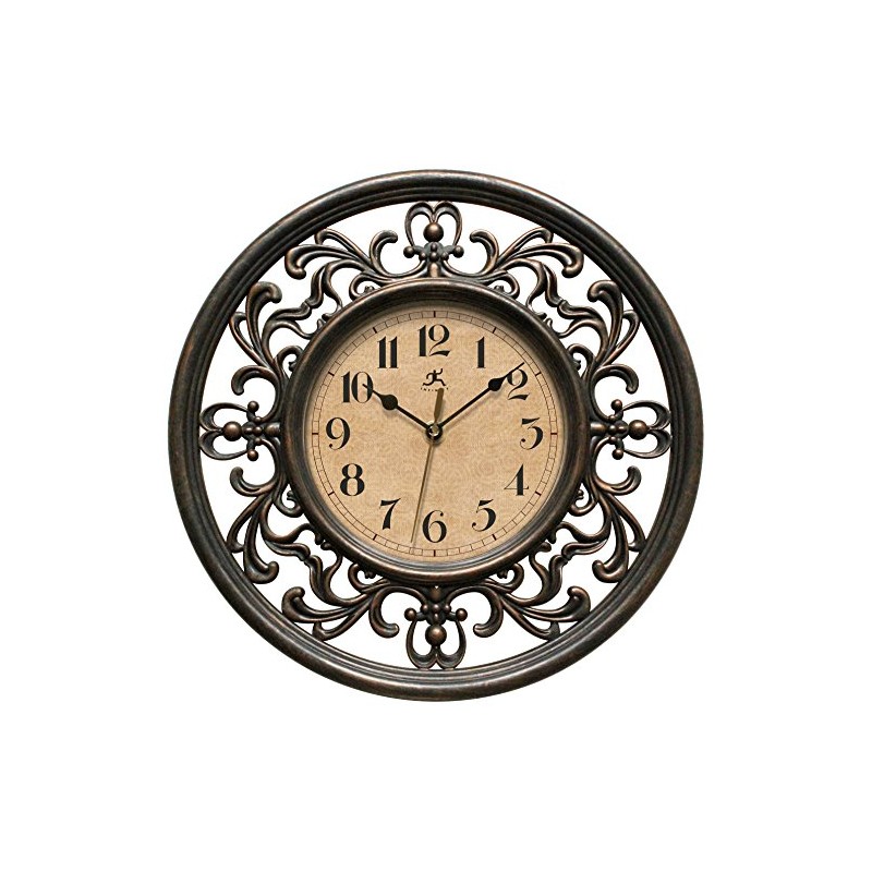 Infinity Instruments 12 inch Sofia Classic Traditional Indoor Round Non-Ticking