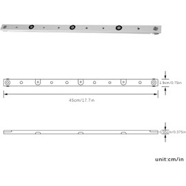 Aluminium Alloy Miter Bar, Slider Table Saw Gauge Rod T-Slot Track Bar Rail Clamping Tool Rail Miter Guage Bar for Router Tables and Woodworking Silver (450mm 17.71inch)