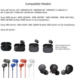 Miayaya Silicone Earbuds Tips for Sony Replacement Ear Tips for Sony 1000XM5/1000XM4/LinkBuds S/WF-C500/WF-C700N Earbuds WF WI XBA Earbuds, 8 Pairs with Strage Box