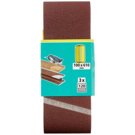 Wolfcraft 1863000 100 x 610mm Sanding Belts with 120-Grit