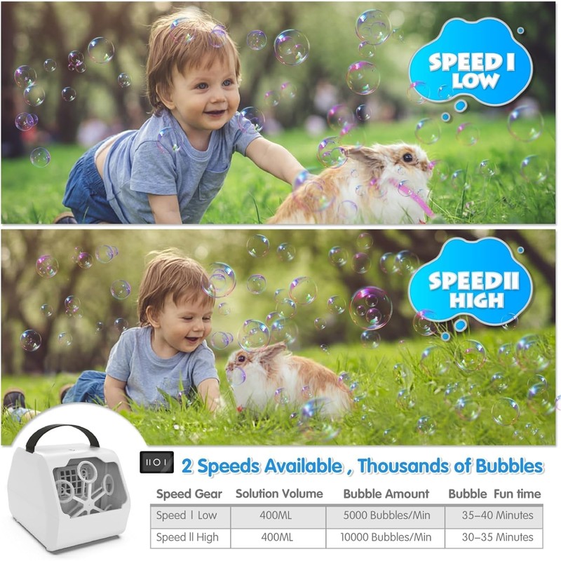 Bombble BM803 Automatic Bubble Machine, Children's Bubble Machine, 10,000 Bubbles/Minute