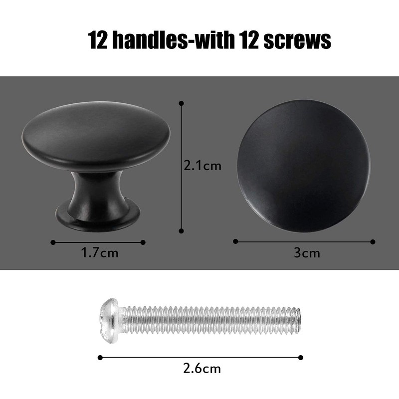 Kyrio 12PCS Drawers Knobs Furniture Knobs Drawer Handles Vintage Antique