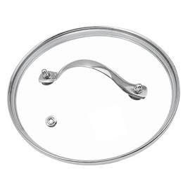 7" Tempered Glass Pan Lid with Steam Vent, Thickened to 4mm and Dishwasher Safe and Oven up to 480℉, Universal Lid Fit for Cast Iron Skillets, Frying Saute Pan, Cooking Pot