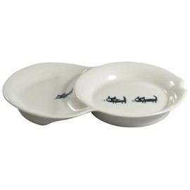 Toyo Ceramic ID-59-01 Arita Ware Healthy 2-Piece Plate, Kitten