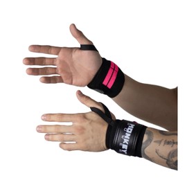 Monkey Power MUÑEQUERAS ELASTICAS Tipo Venda Gym Deporte (Rosa)