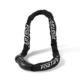 FORTRY Bicycle Lock Combination Lock Anti-Theft I Bicycle Locks with Hardened Steel Chain Long I Safe Bicycle Chain Lock without Key I Bike Lock Bicycle Accessories for Road Bike, MTB, E-Bike